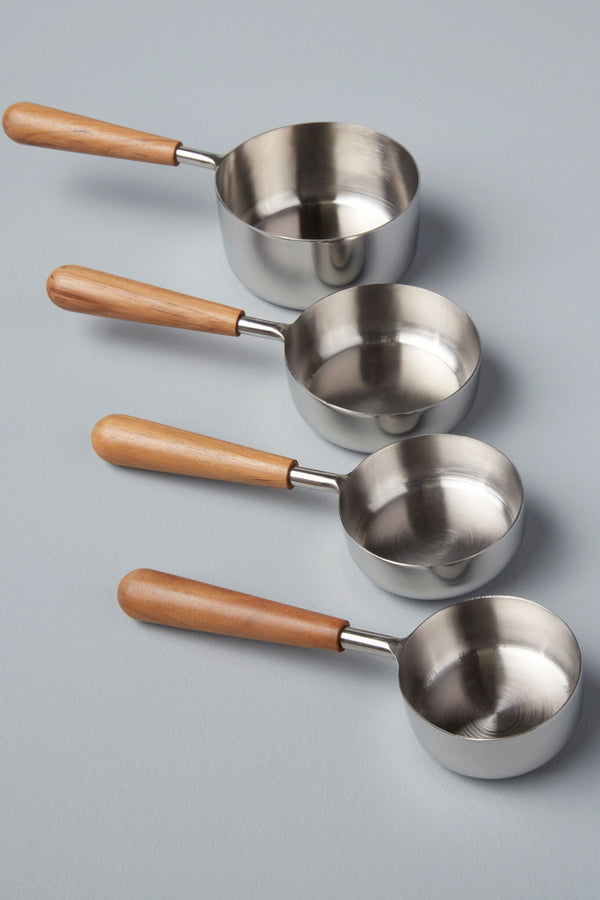 Be Home Teak + Stainless Measuring Cup Set - Palm and Perkins