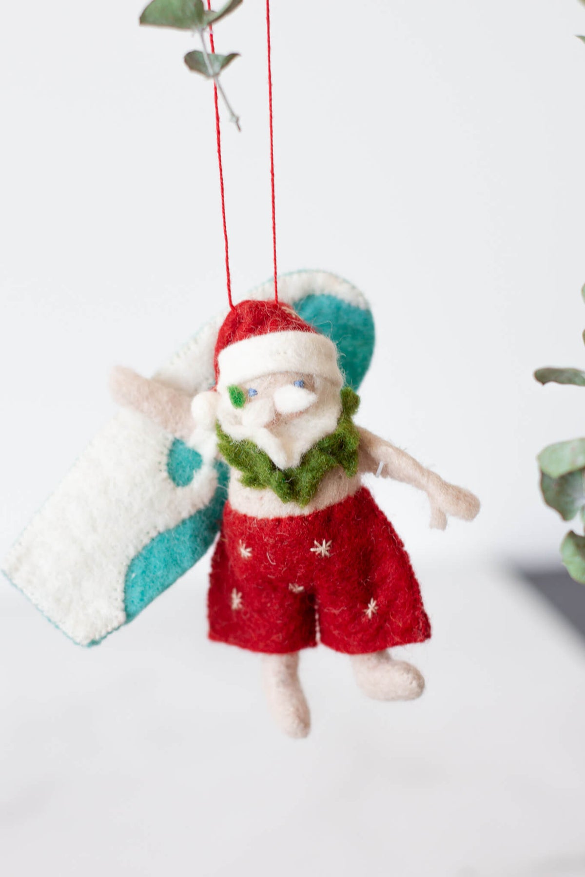 Craftspring Surf&#39;s Up Santa Ornament