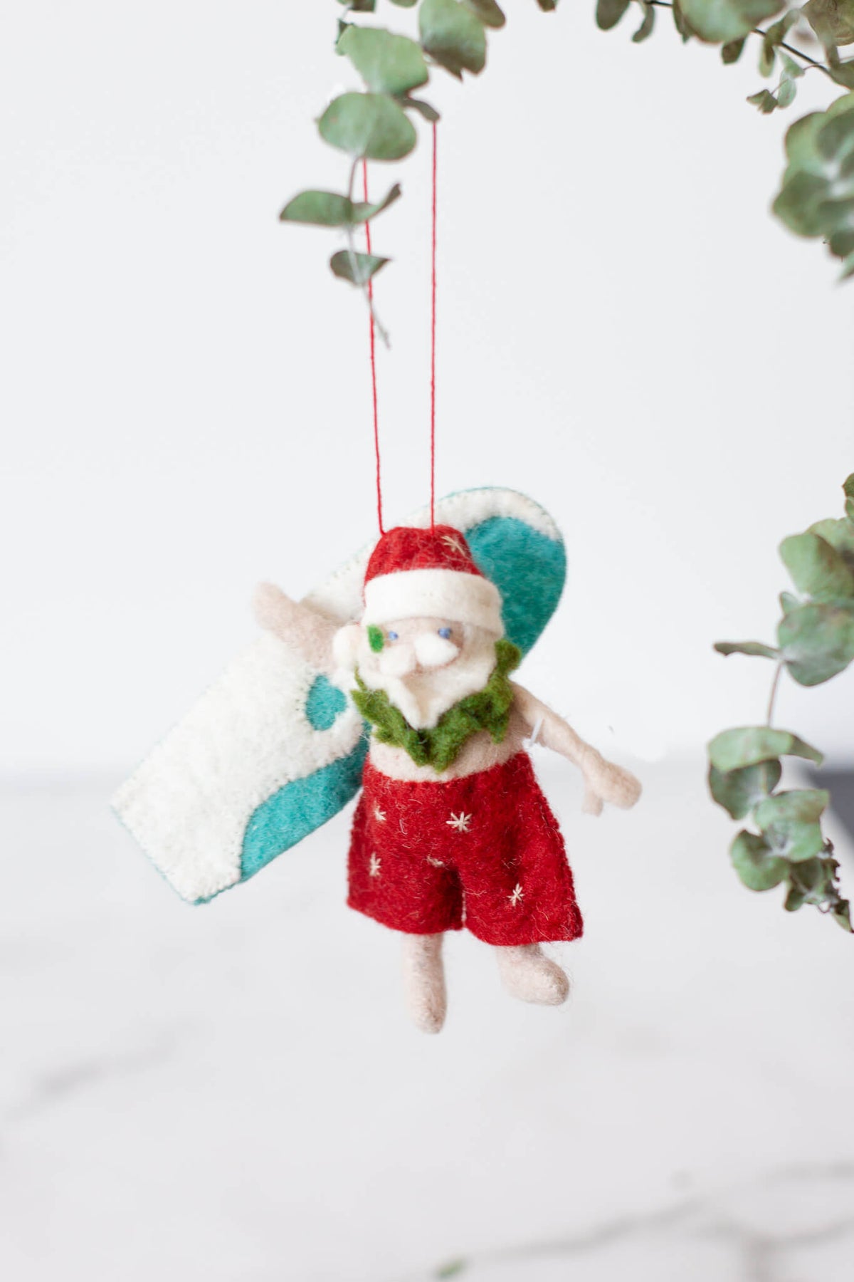 Craftspring Surf&#39;s Up Santa Ornament