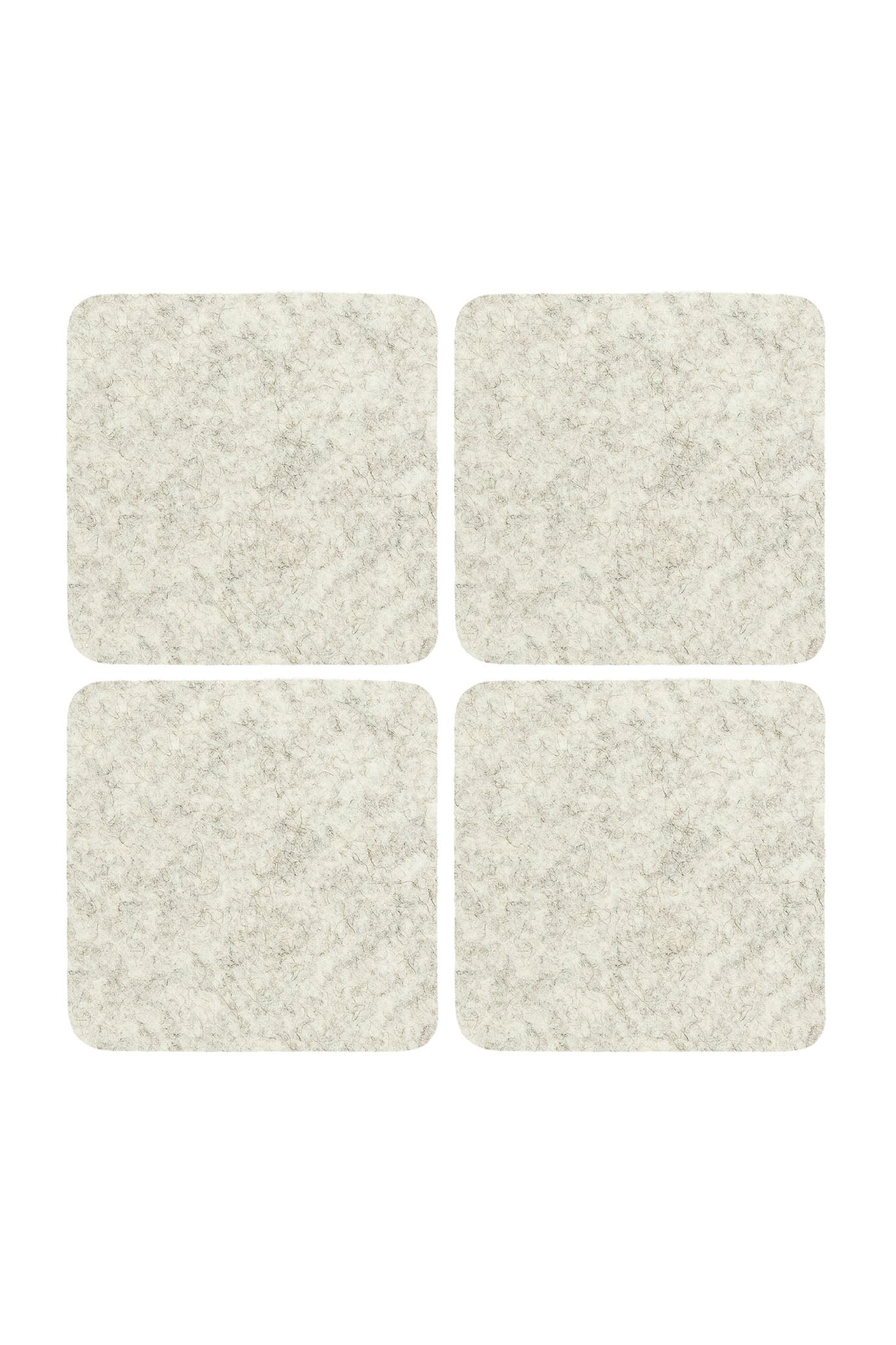 Heather White Wool Felt Roll