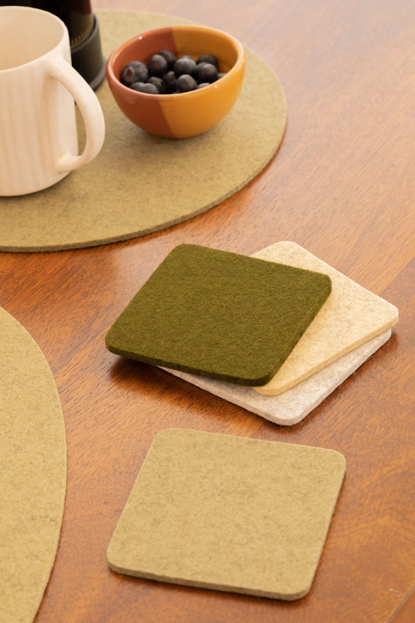 Square Felt Coaster · Blue · Mix & Match from 19 Colors + 3 Shapes 