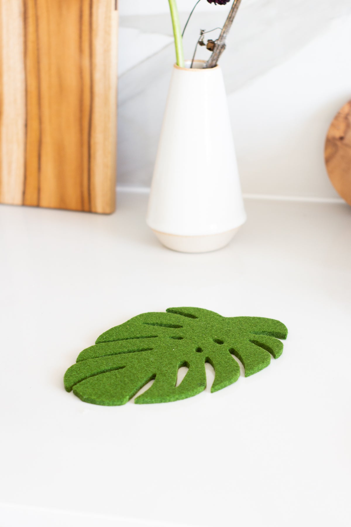 DIY Felt Monstera Leaf Canvas Tote Bag