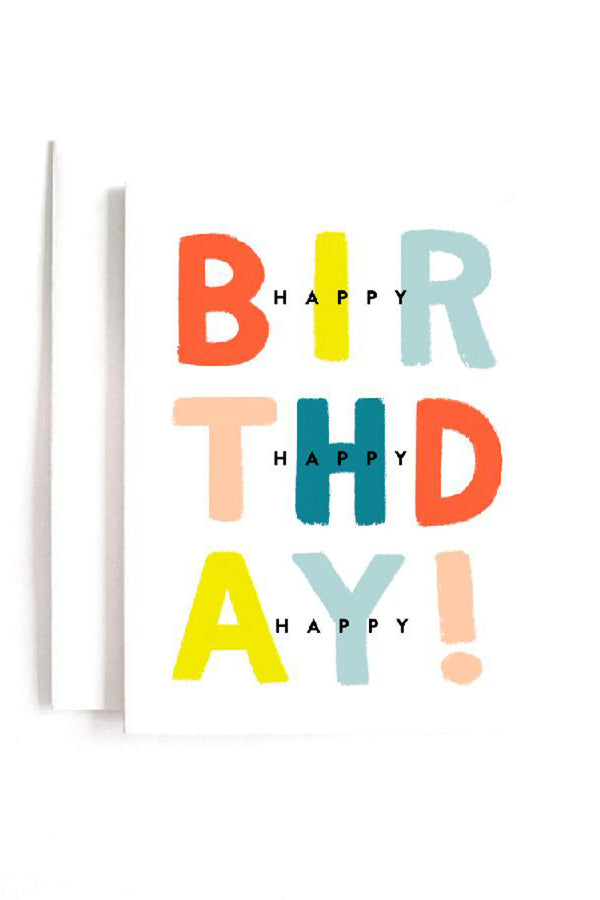 Joy Paper Co. 3x Happy Birthday Card - Palm and Perkins